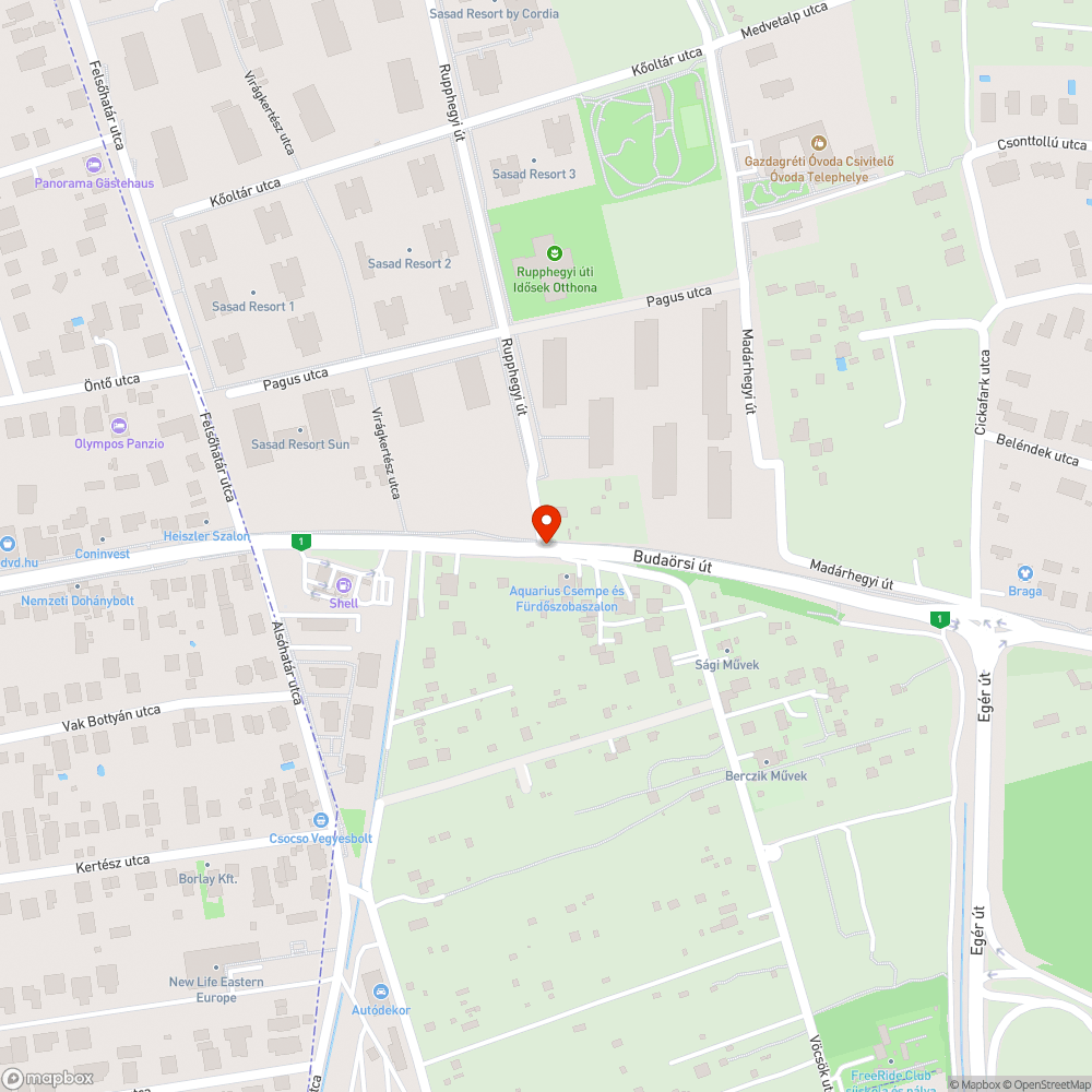 kátyú bejelentés helye