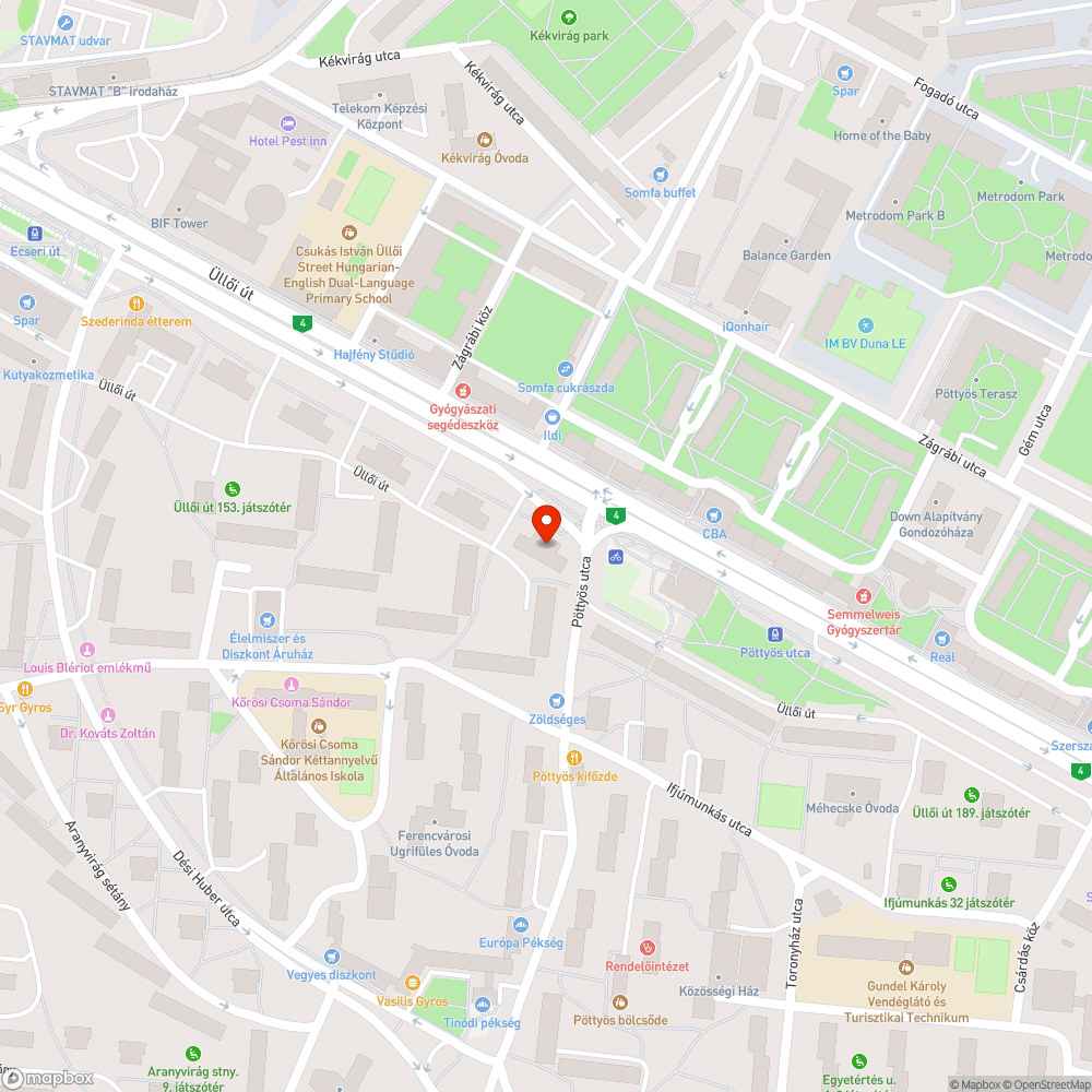 Pöttyös utcánál elfogyó kerékpáros lehetőségek bejelentés helye