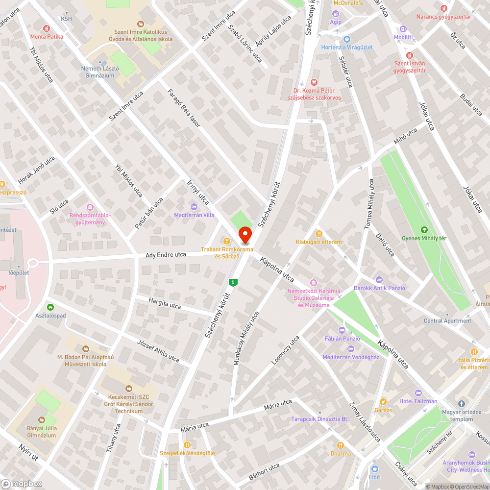 Kátyús, rossz kereszteződés bejelentés helye