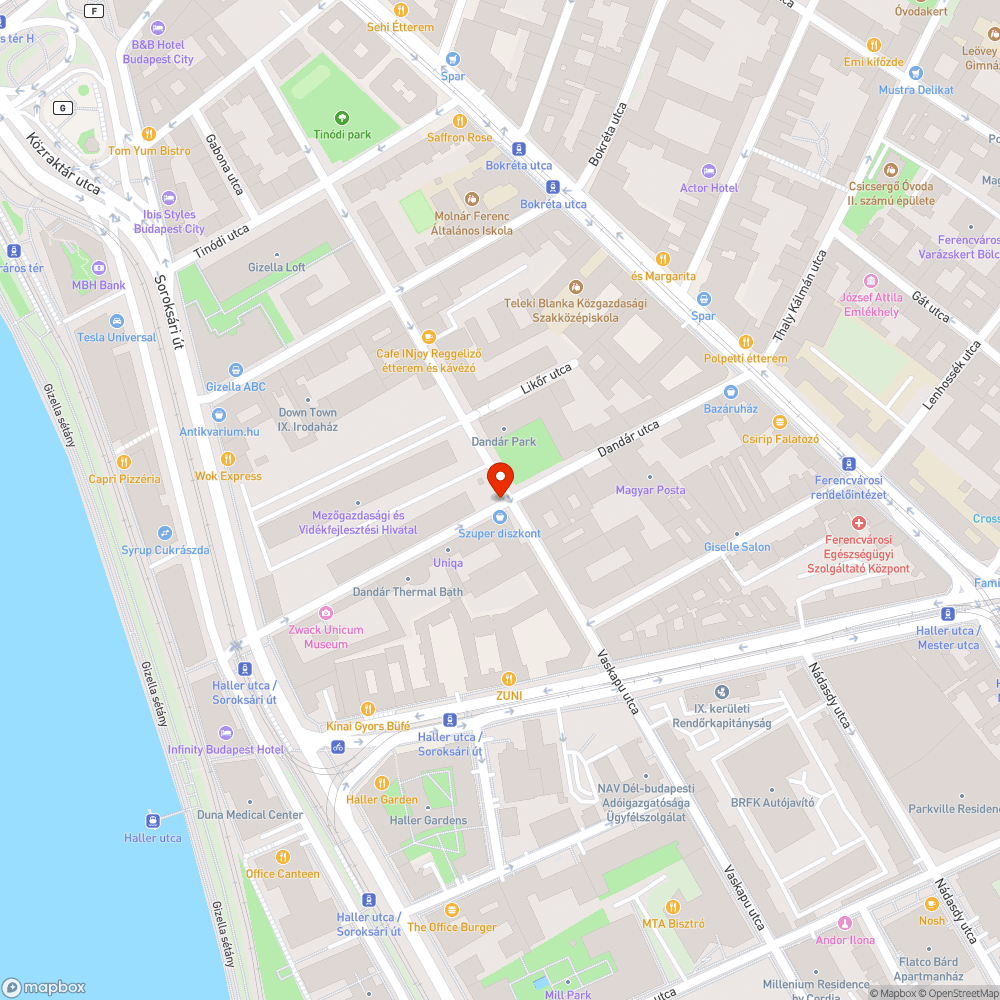 Dandár utca hiányos kivilágítása bejelentés helye