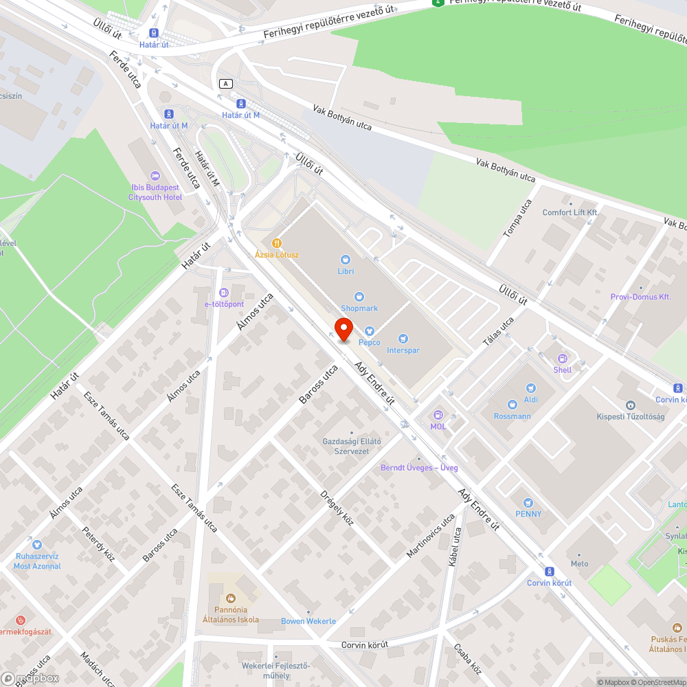 Süllyedünk bejelentés helye