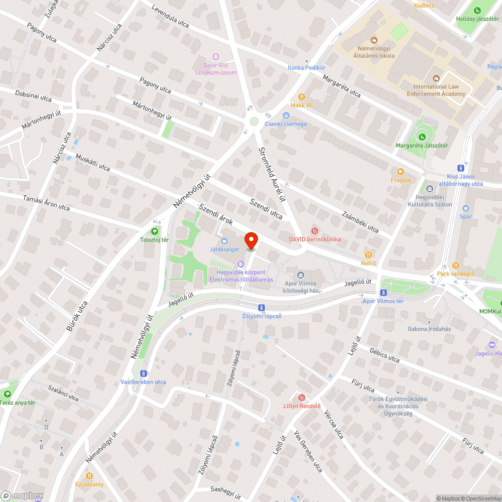 Hegyvidék bevásárlóközpont hiányzó poller bejelentés helye