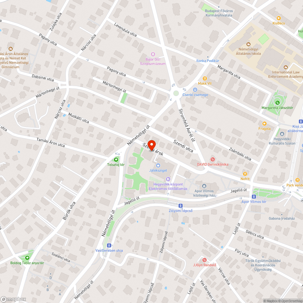 Szendi árok 8. Telekom aknafedél bejelentés helye