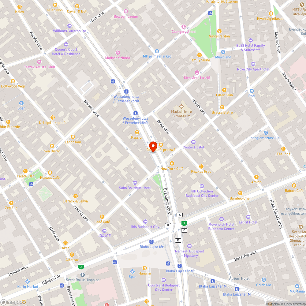 Üres fahely a körúton bejelentés helye