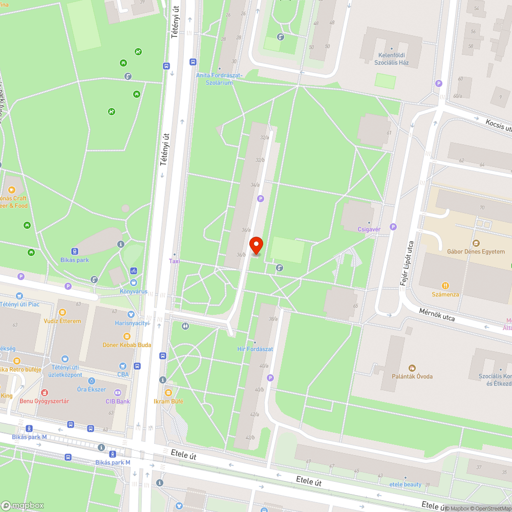 Eltömődött víznyelő bejelentés helye