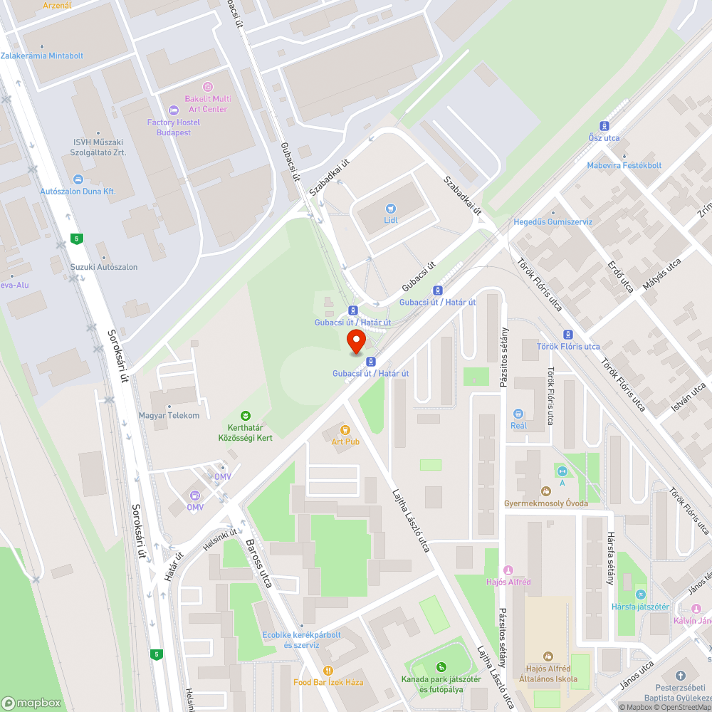 Bevásárlókocsi bejelentés helye