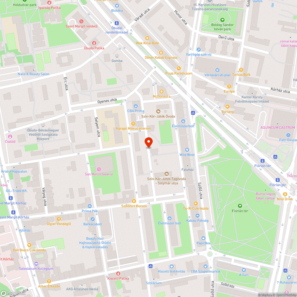 Teszársz Károly utca kátyúzása bejelentés helye