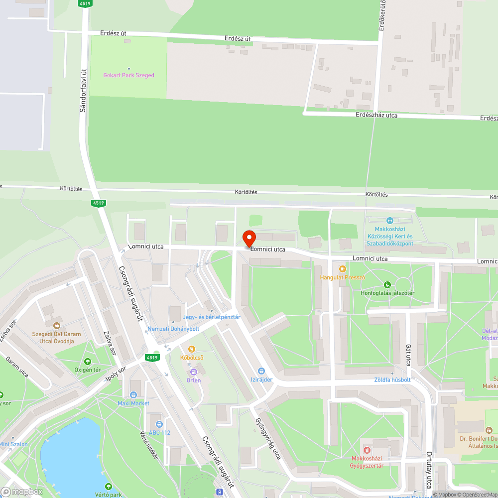 Széteső menetdinamikai küszöb a Lomnici utcában bejelentés helye