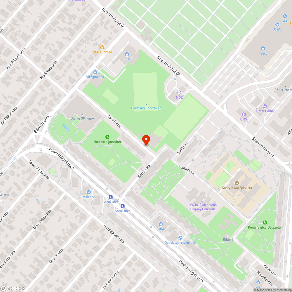 Elhagyatott jármű bejelentés helye