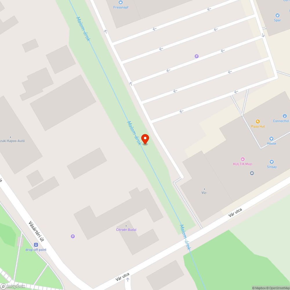 Kaposváron a Malom árok partja kaszálásra szorul bejelentés helye