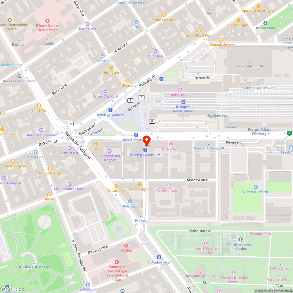 Villamos végállomás bejelentés helye