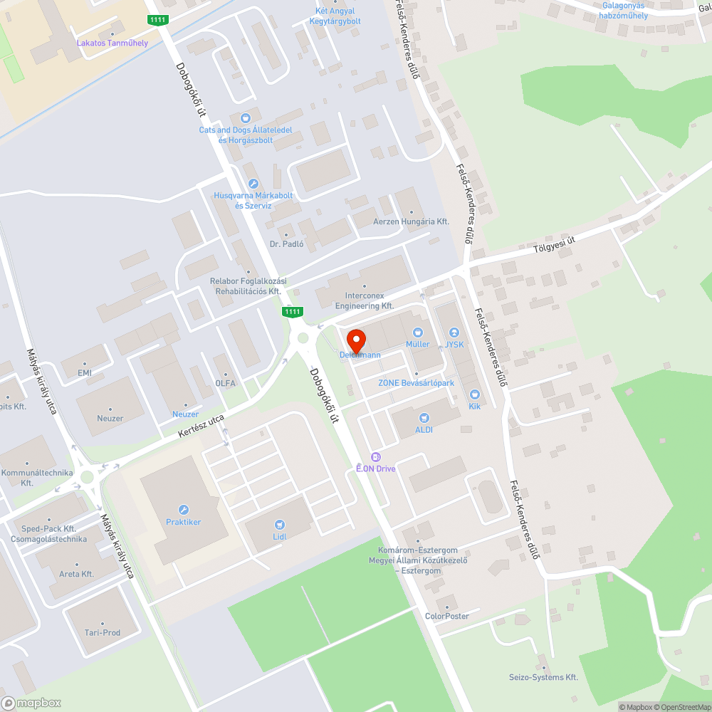 Kopott gyalogátkelő bejelentés helye