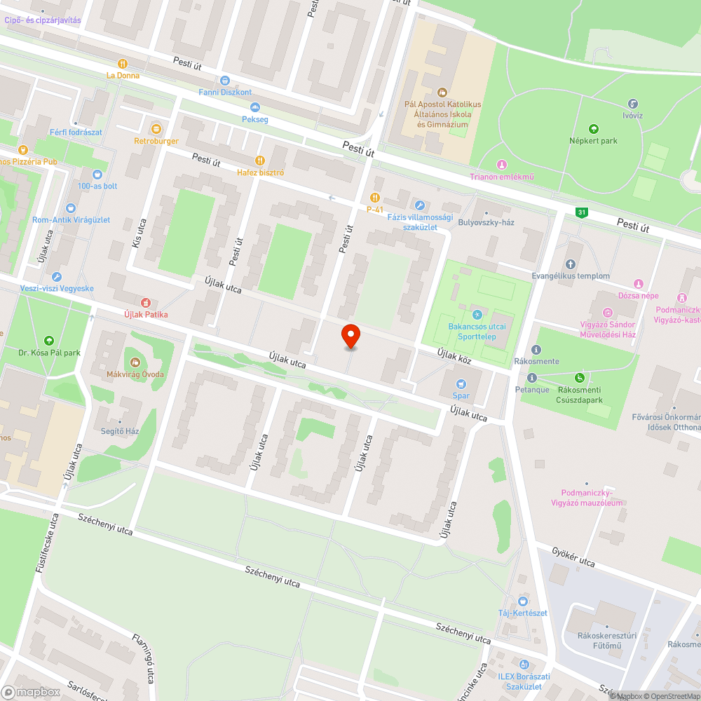 Szemeteskosár bejelentés helye