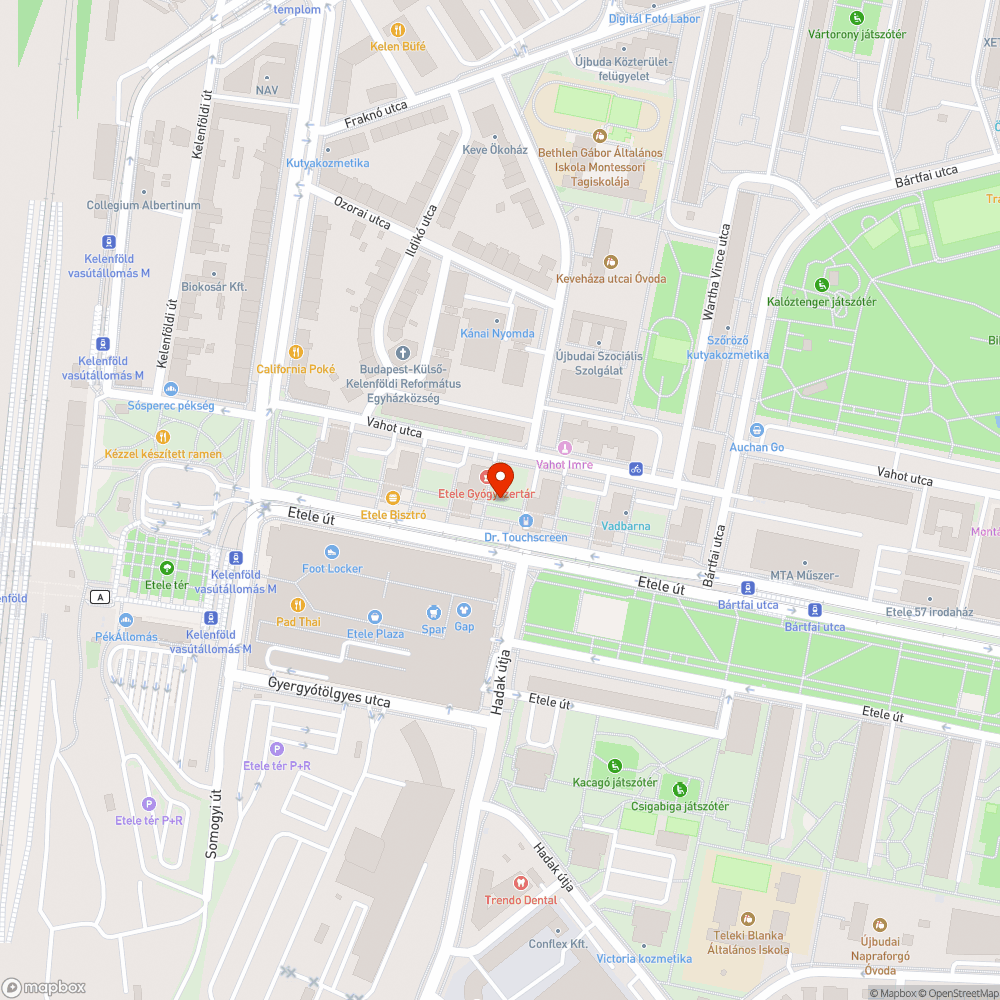 Megrongált telefonfülke bejelentés helye