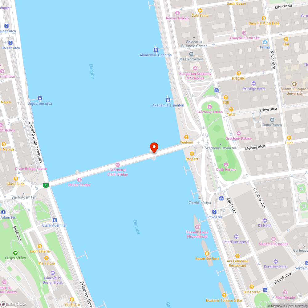 Lánchíd graffiti bejelentés helye