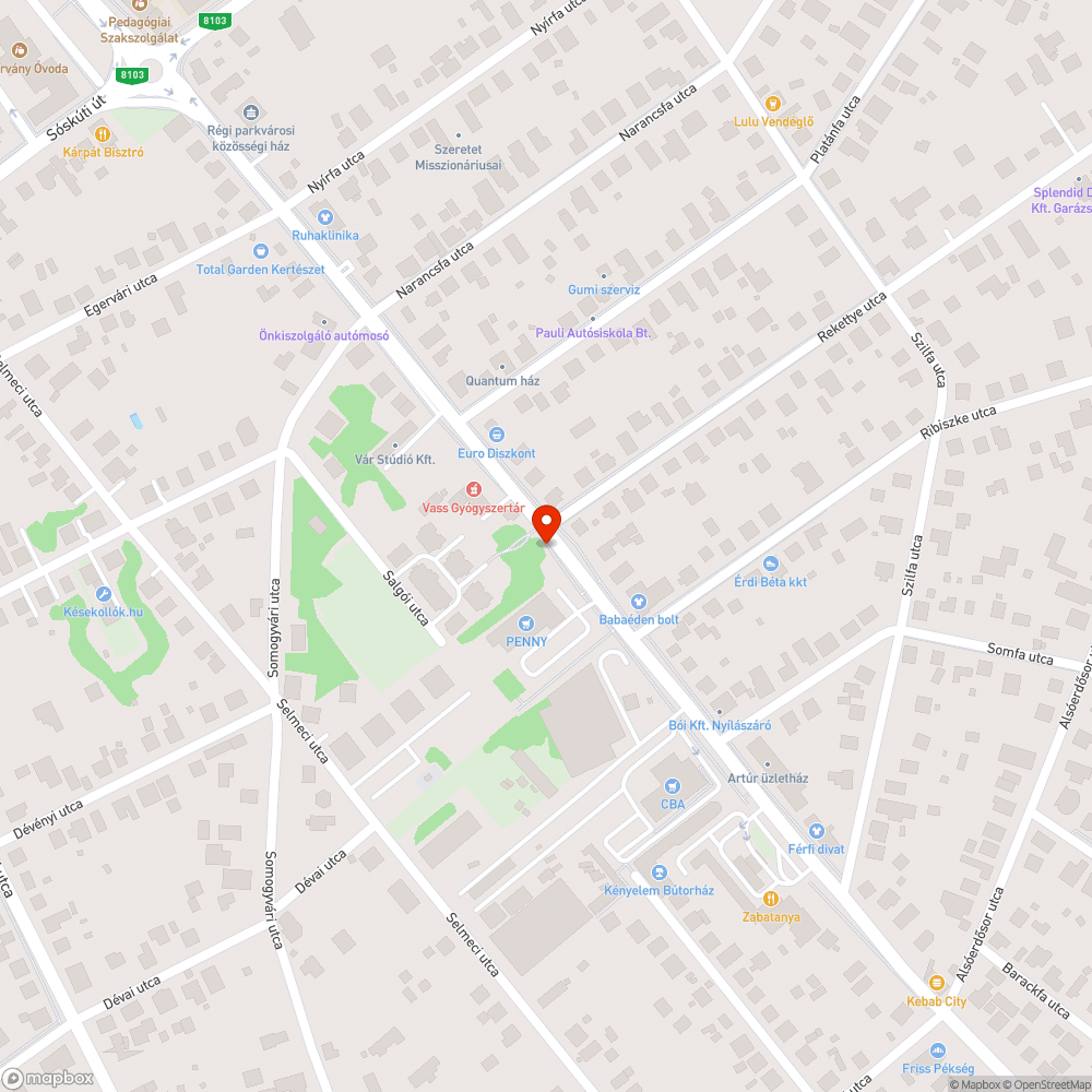 Szemét bejelentés helye