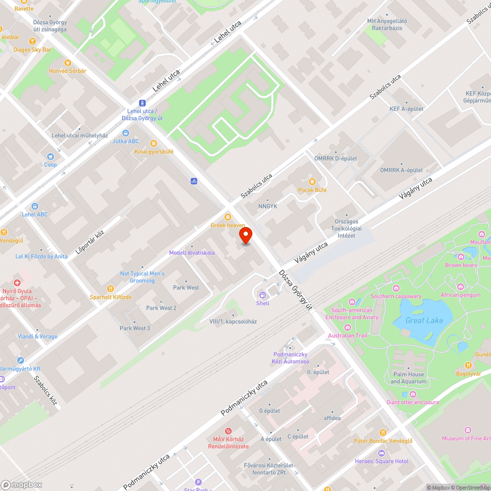 Hiányzó fák a Dózsán bejelentés helye