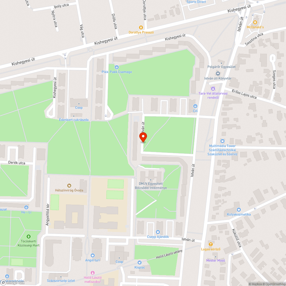 Közterületen tárolt, érvényes műszaki vizsga nélküli autó bejelentés helye