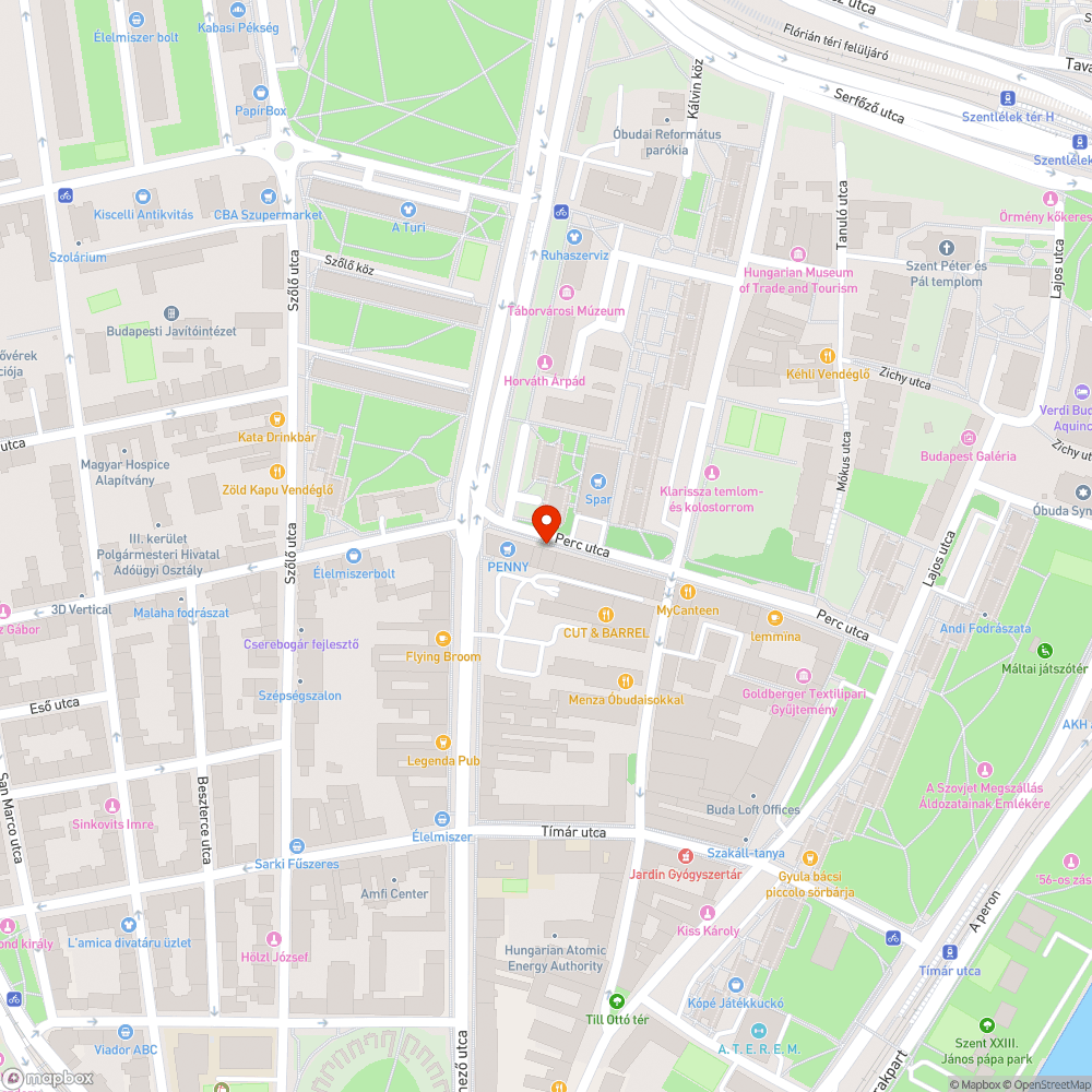 Kátyú a Perc utcában bejelentés helye