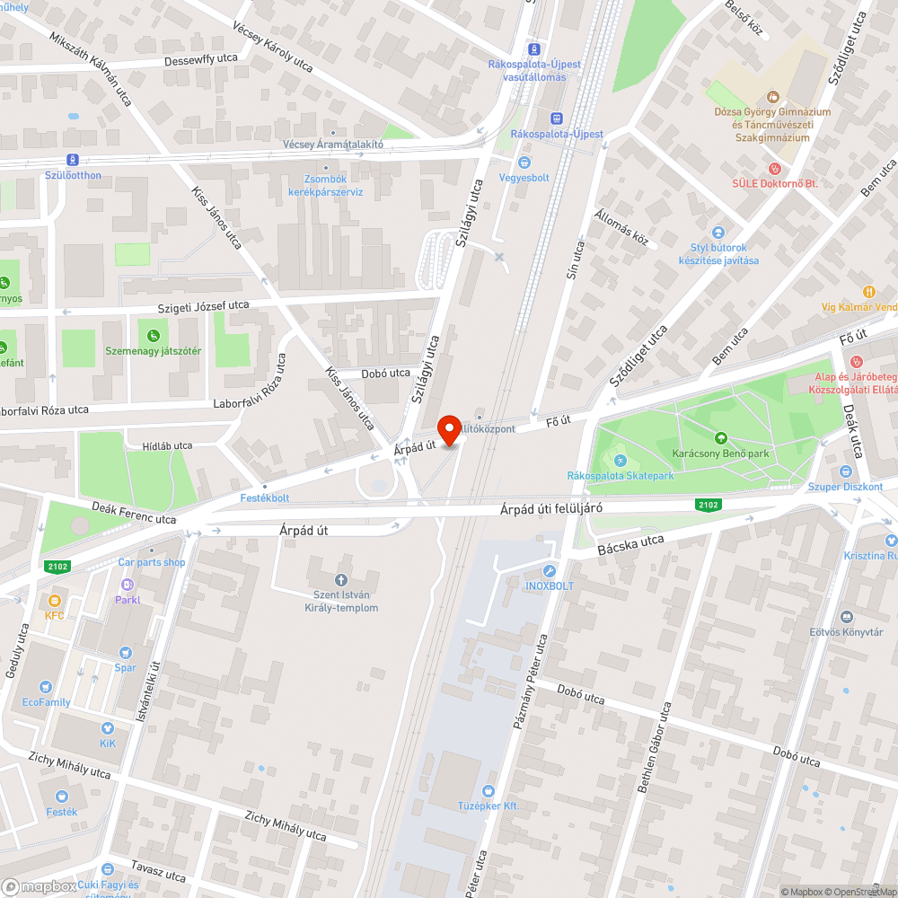 Ford Focus az Árpád felüljárónál bejelentés helye