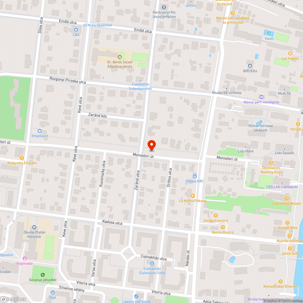 Kátyú bejelentés helye