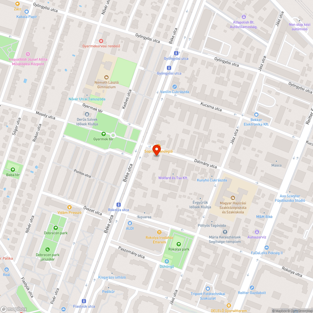 Beszakadó járda bejelentés helye