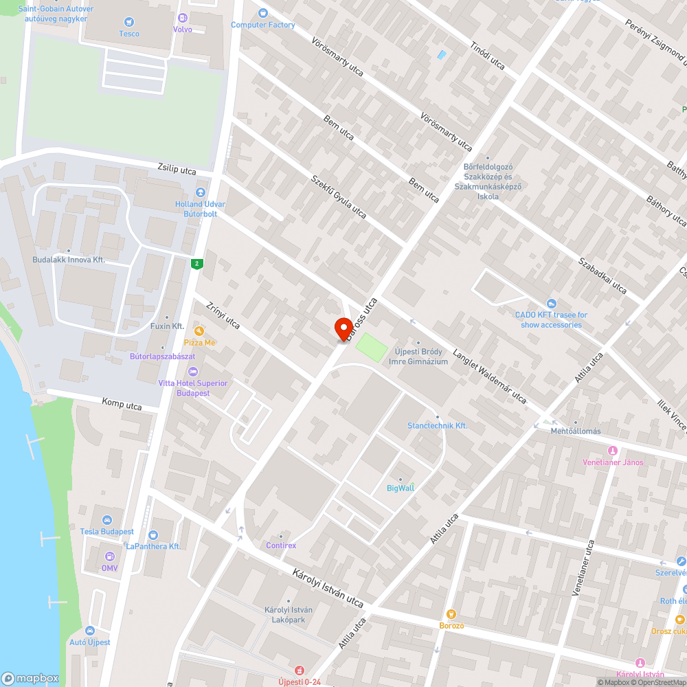 Újpest Baross utcán mély kátyú(k) bejelentés helye