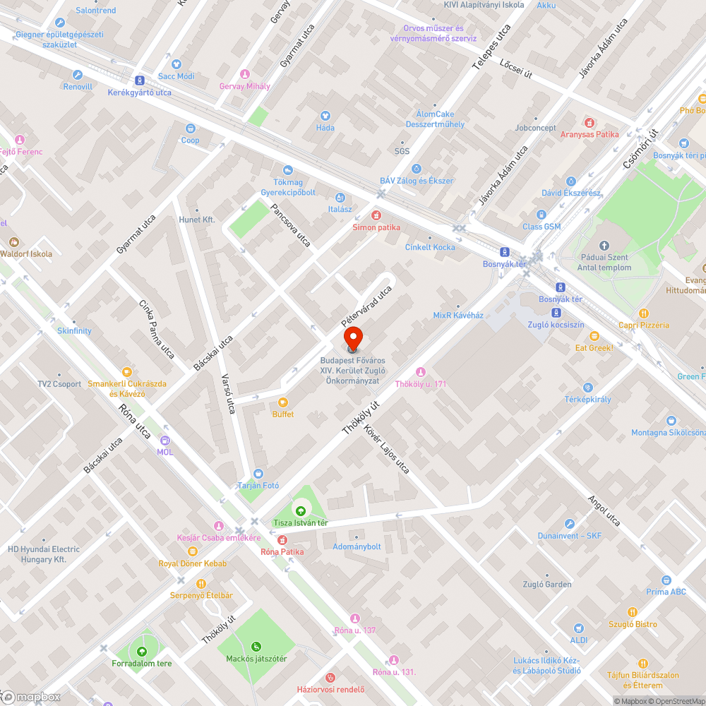 Közterületi lápma bejelentés helye