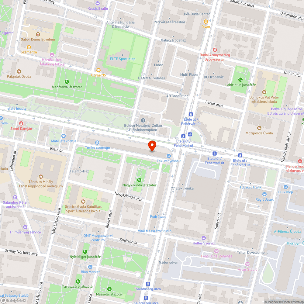 Kiszáradt fa bejelentés helye