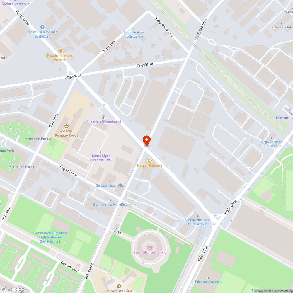 Eldőlő tábla bejelentés helye