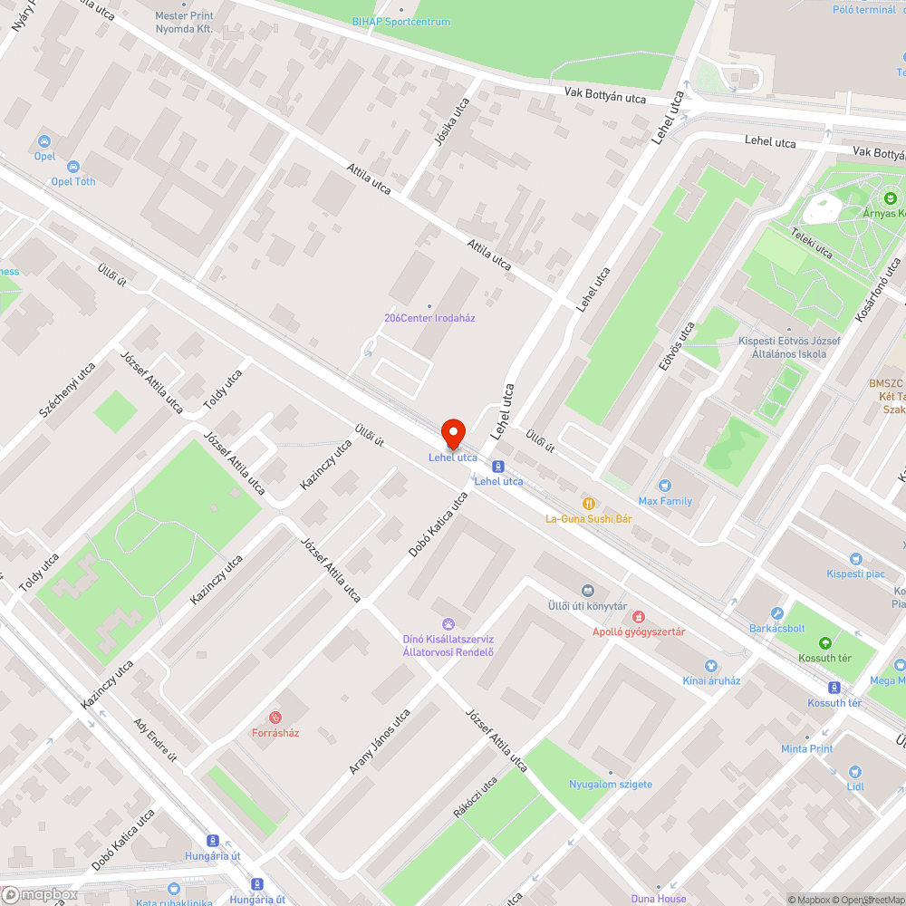 Hiányzó fényterelők bejelentés helye