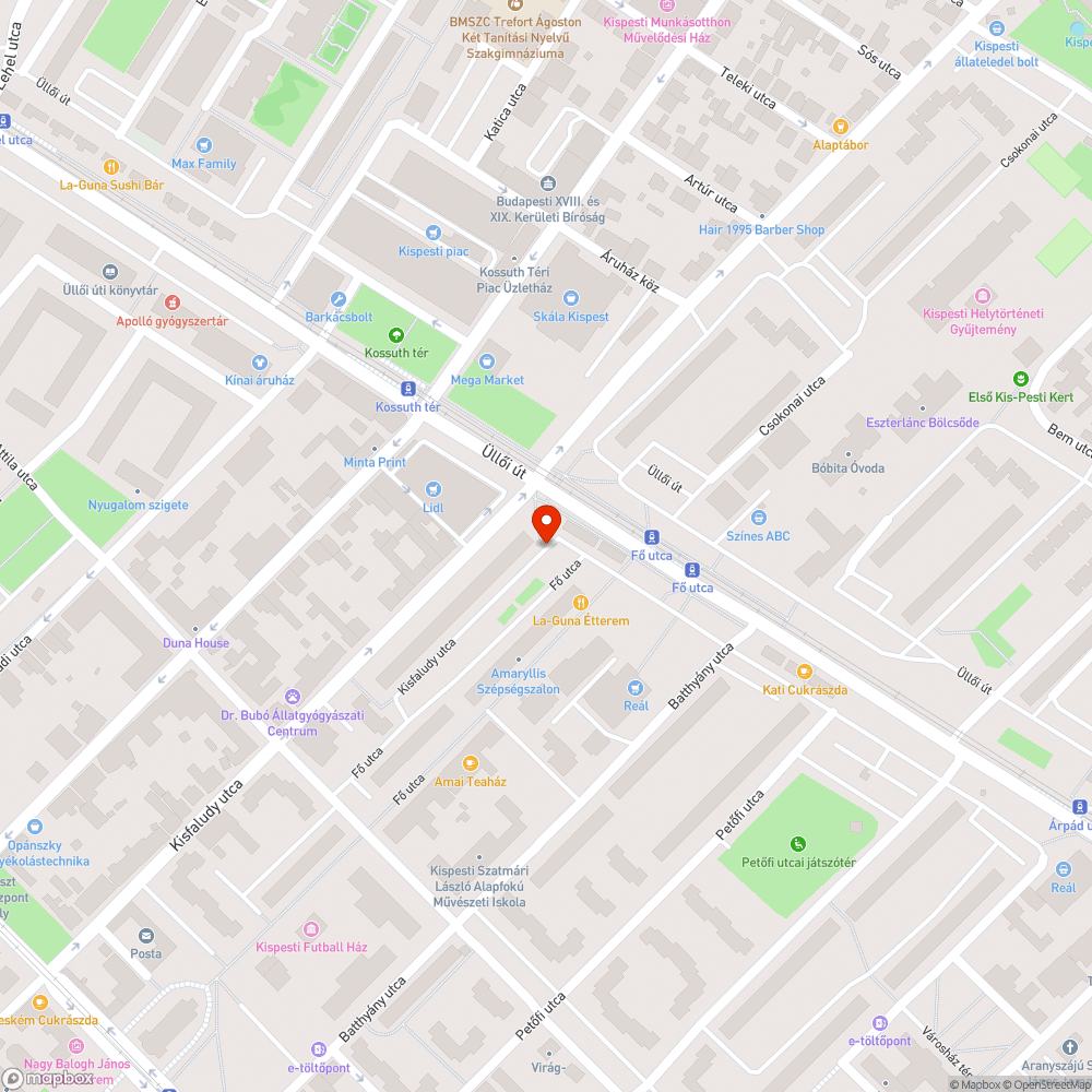 Útburkolati "X" jel bejelentés helye