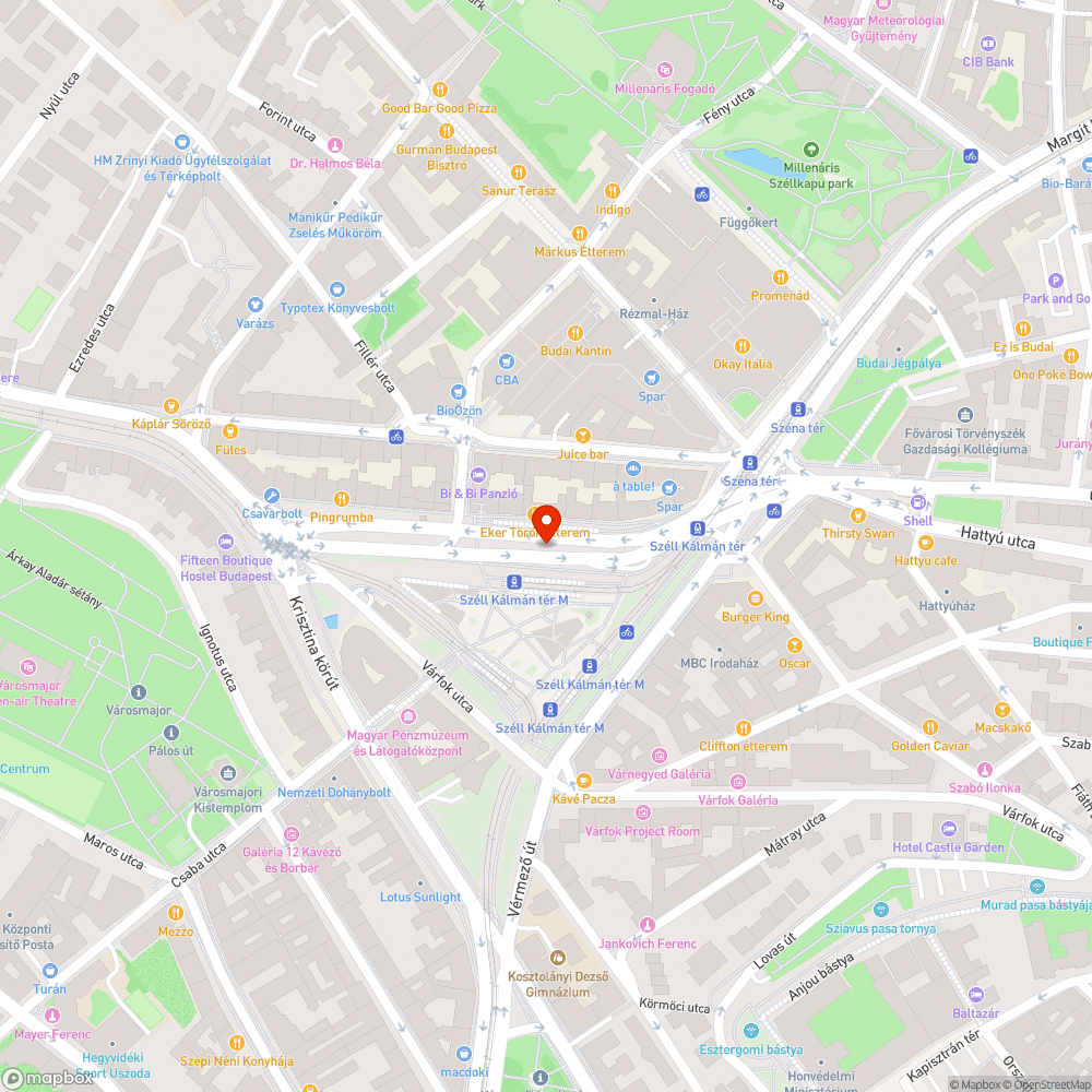 Összehányt buszmegálló bejelentés helye