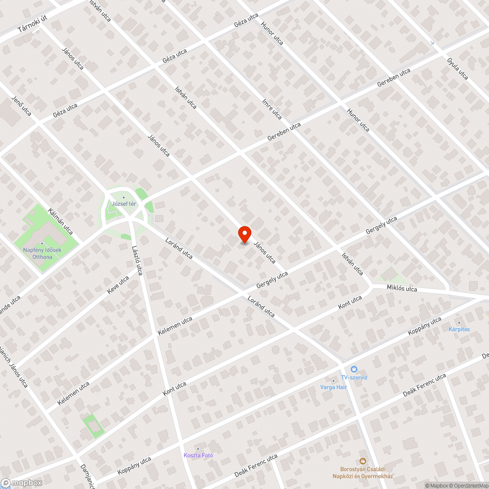 Érd, János utca burkolat bejelentés helye