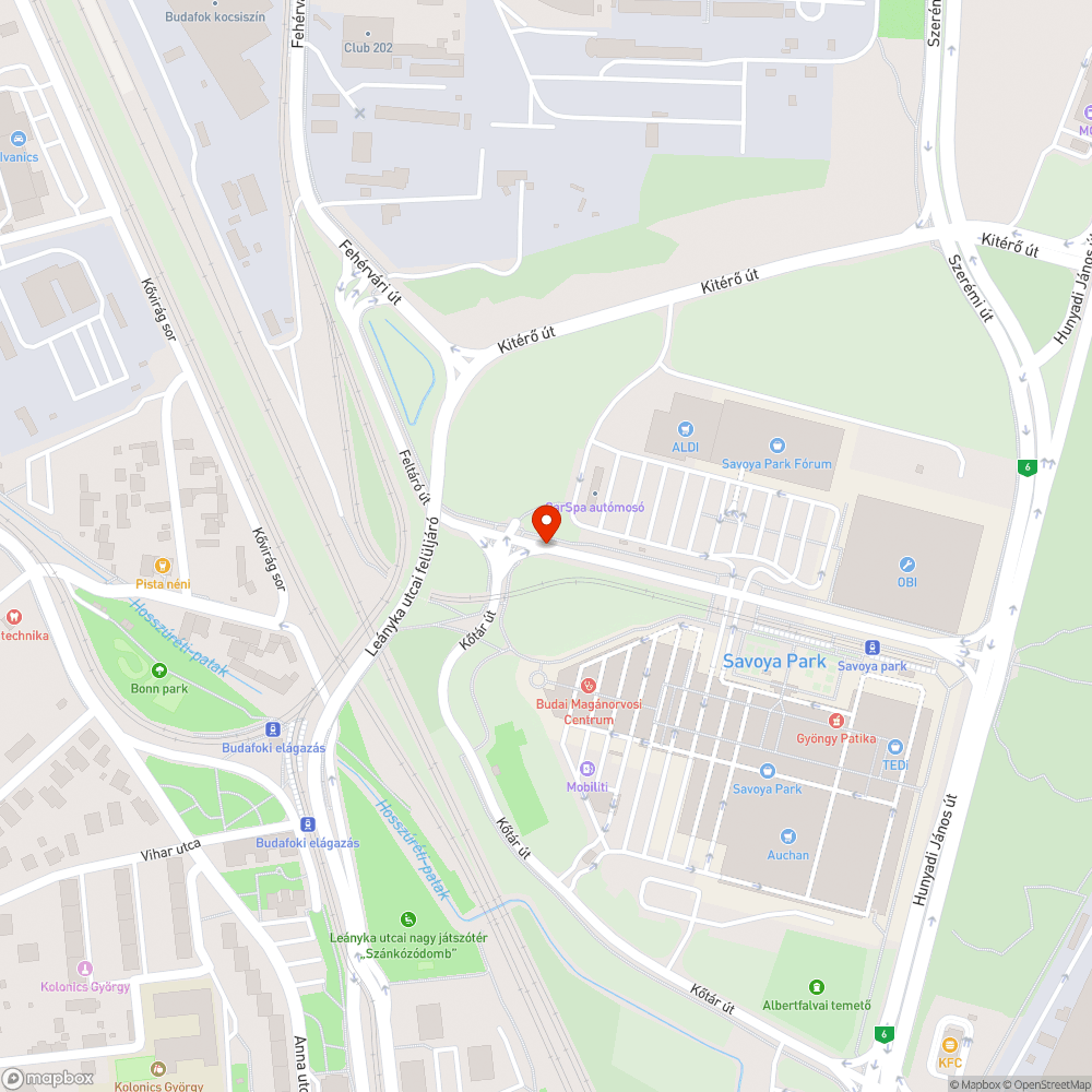 Jelentős úthibák bejelentés helye