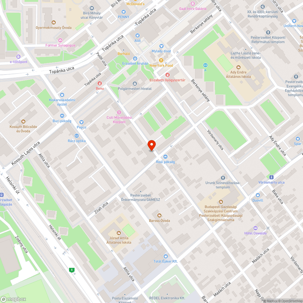 Üres fahely bejelentés helye