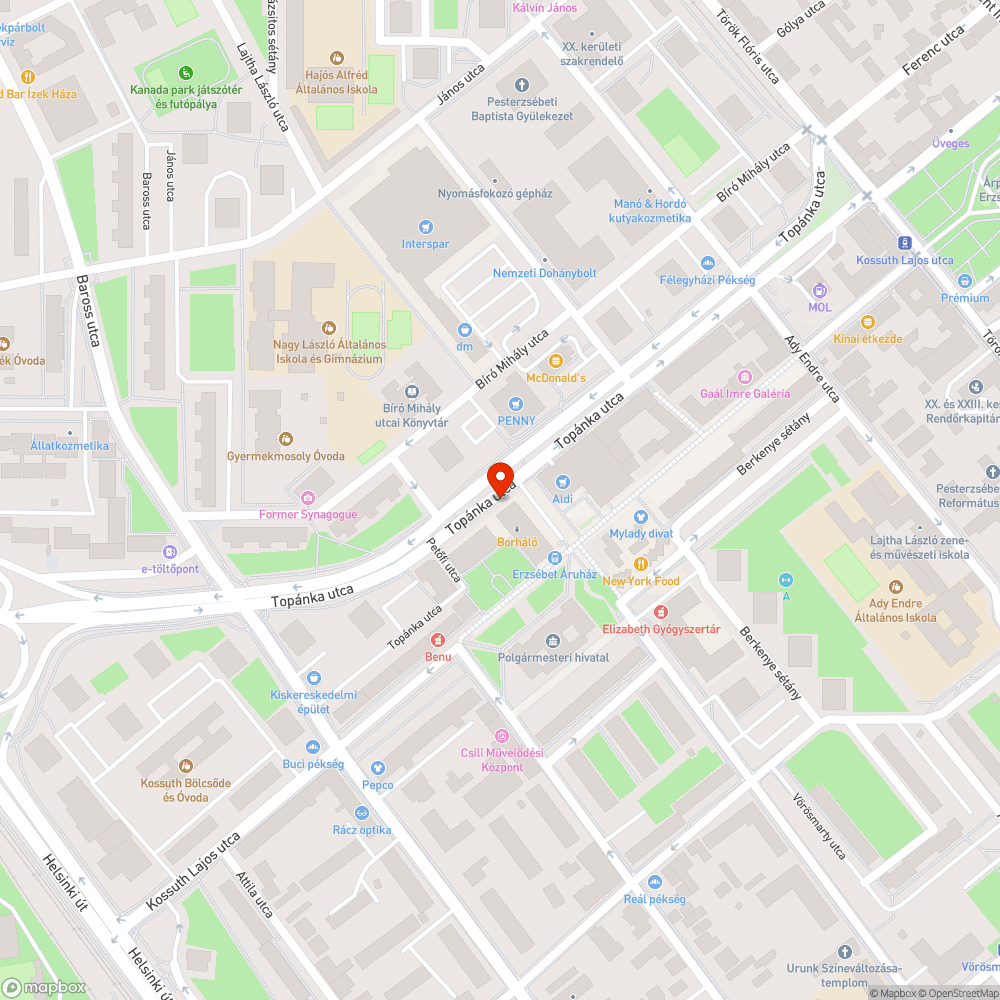 Hézagos buszmegálló bejelentés helye