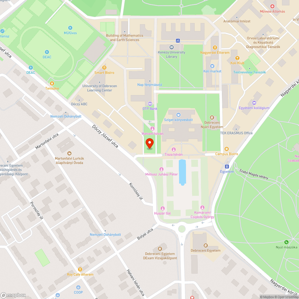 Kátyú az Egyetemen bejelentés helye