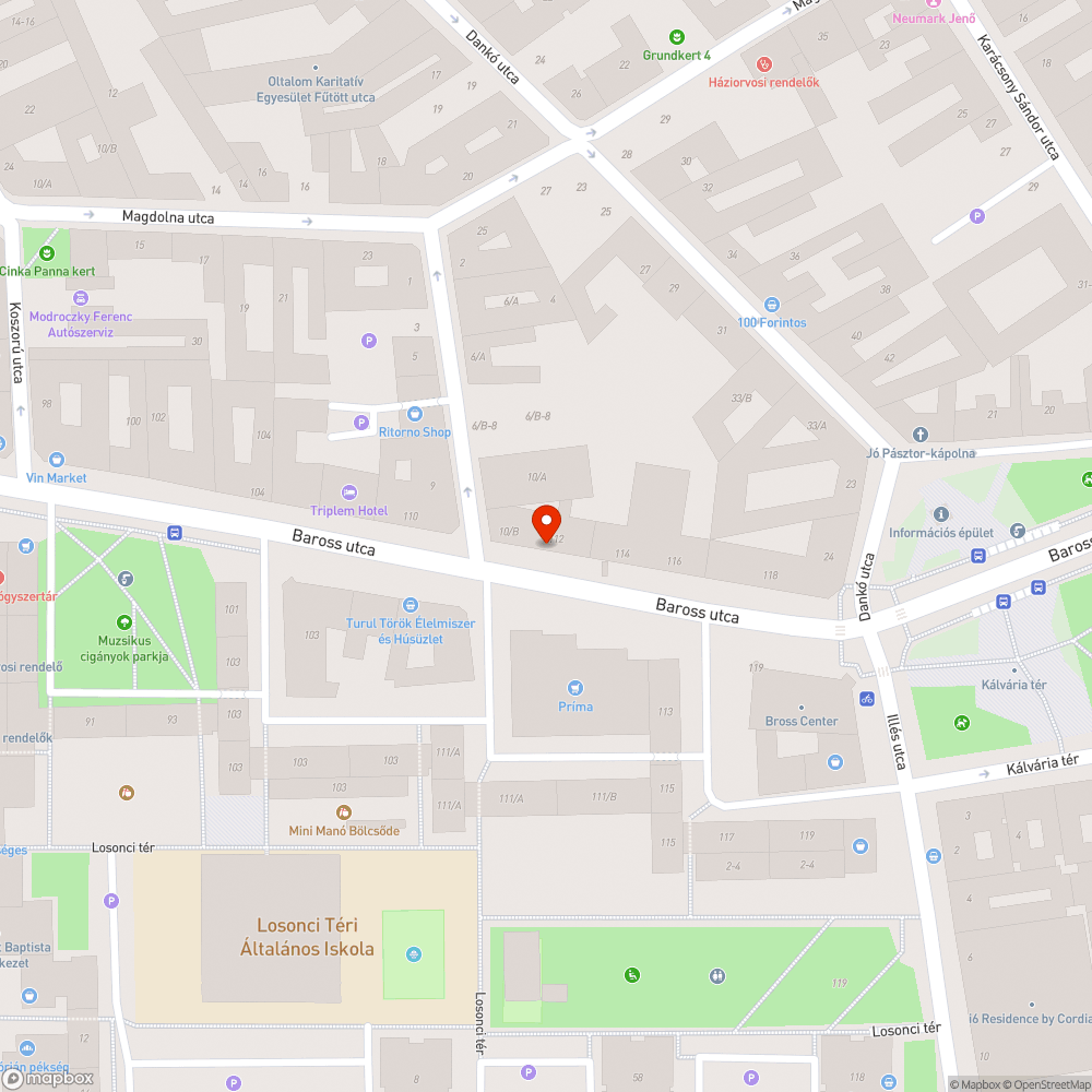 Közterületi rendezetlen fák bejelentés helye