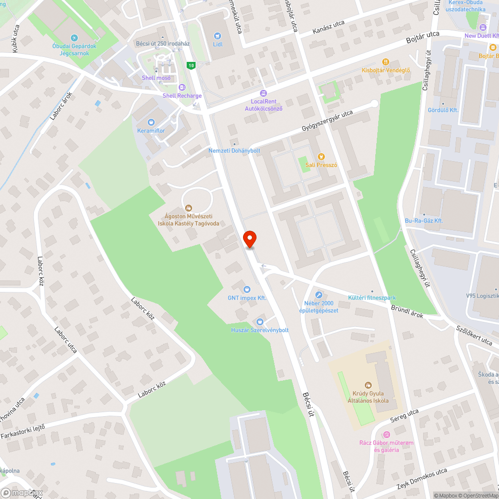 Bécsi úton kihelyezendő Megállni tilos tábla bejelentés helye