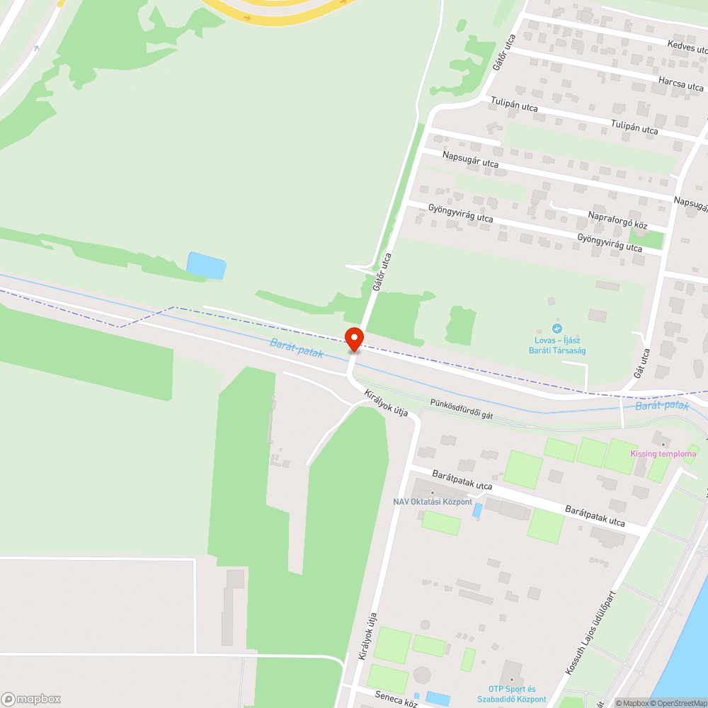 Kátyú a hídon bejelentés helye