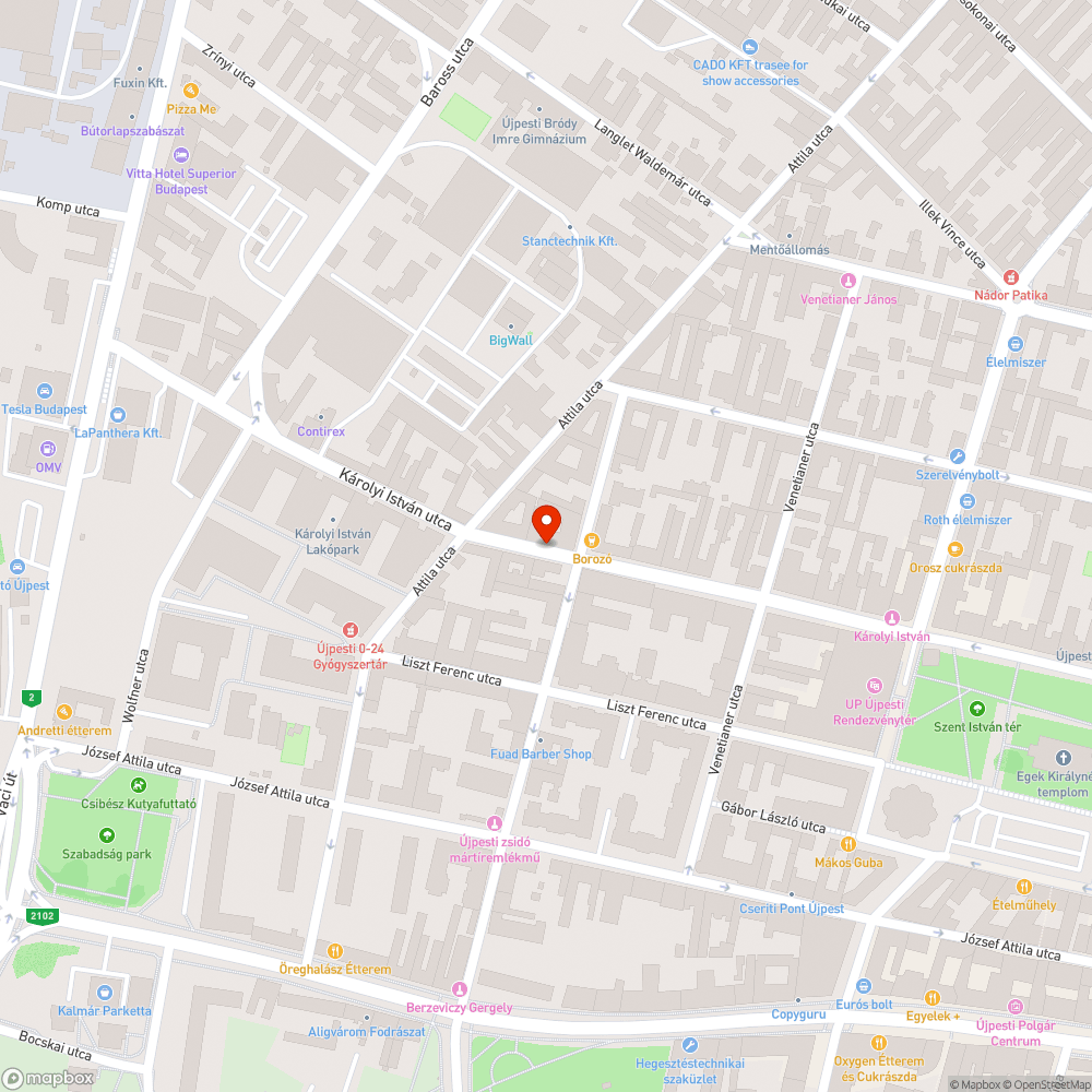 Graffitis Telekomos trafó bejelentés helye