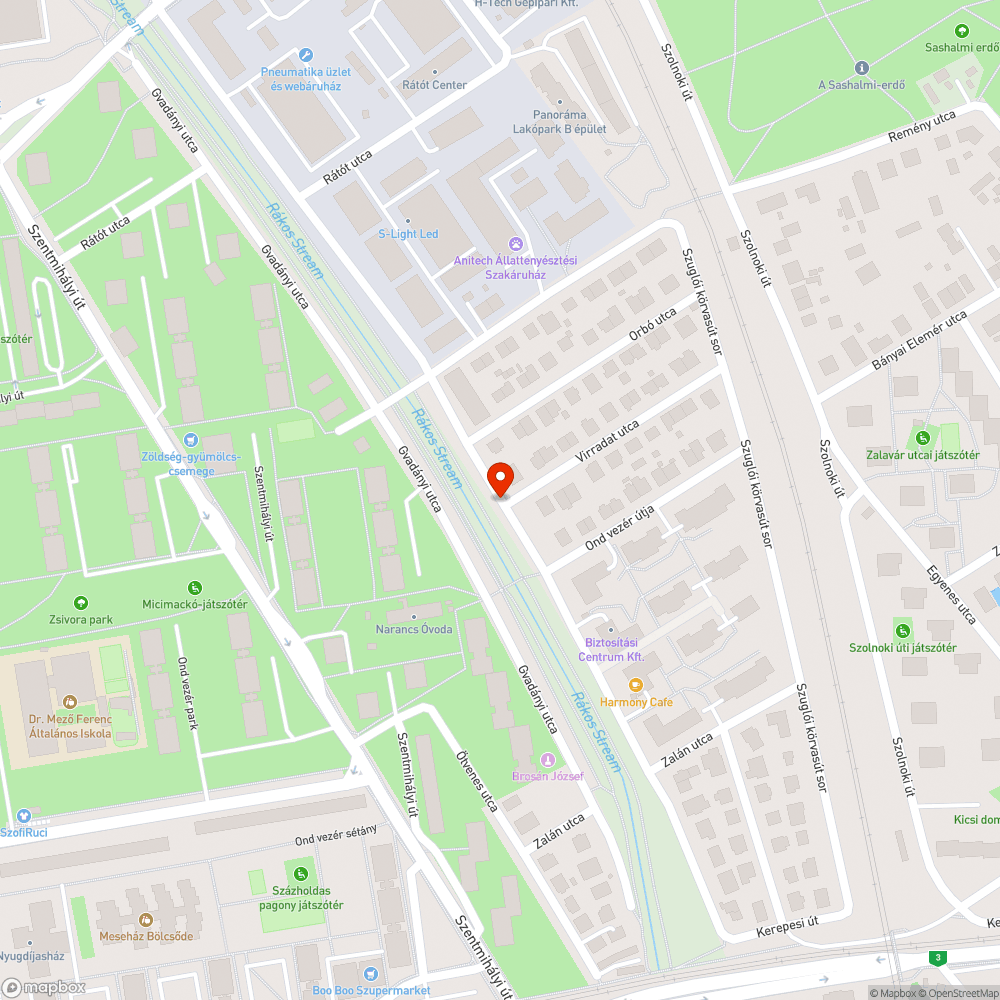 Összetört pad bejelentés helye