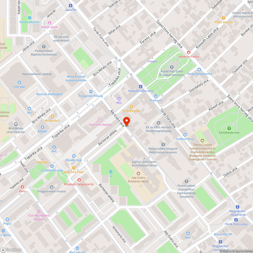 Kátyú az úttesten bejelentés helye