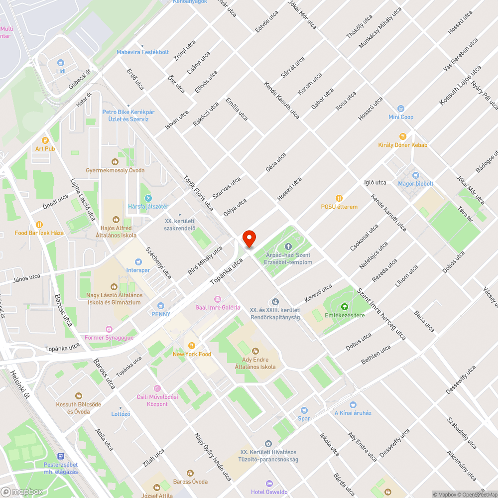 Sarkánál süllyedő fedlap bejelentés helye