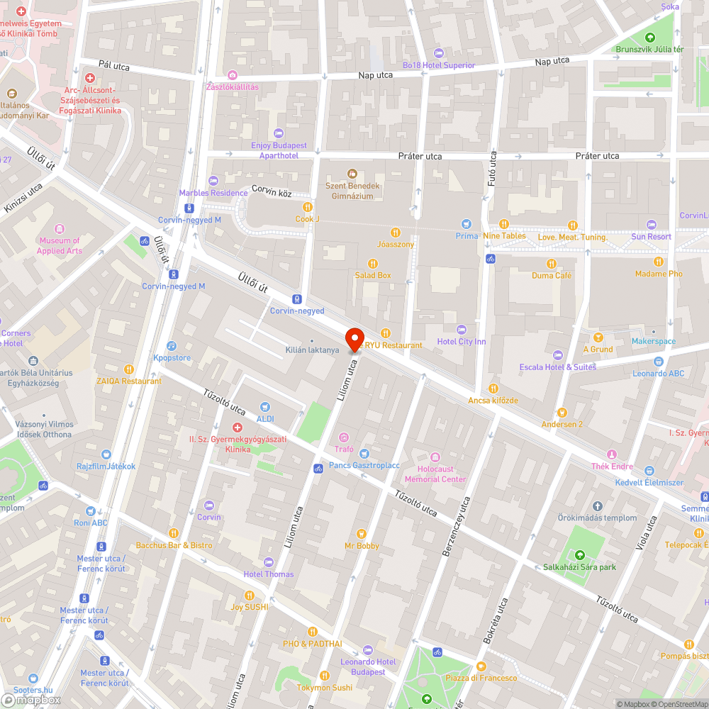 Kiszáradt fa bejelentés helye