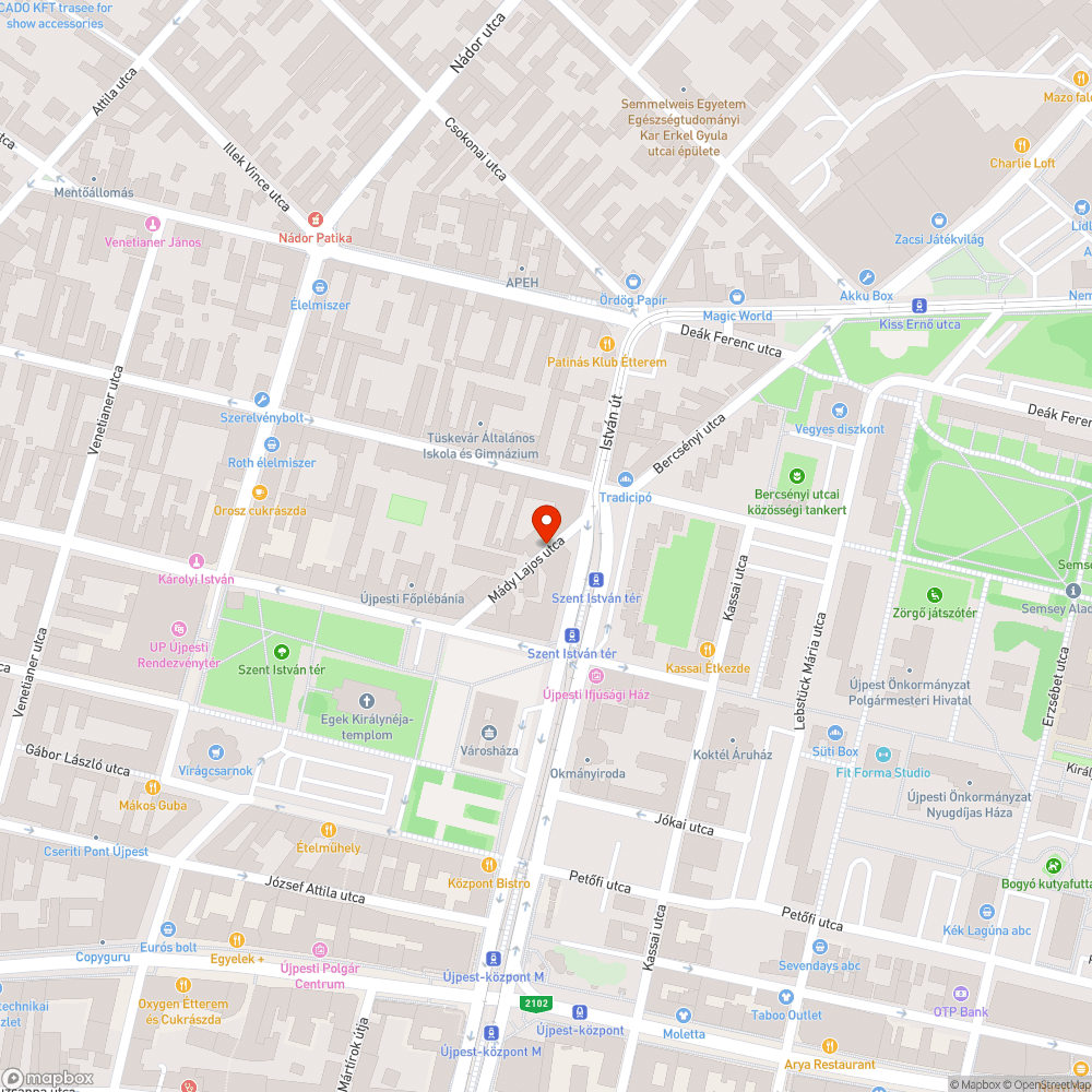 Szemét az utcán bejelentés helye