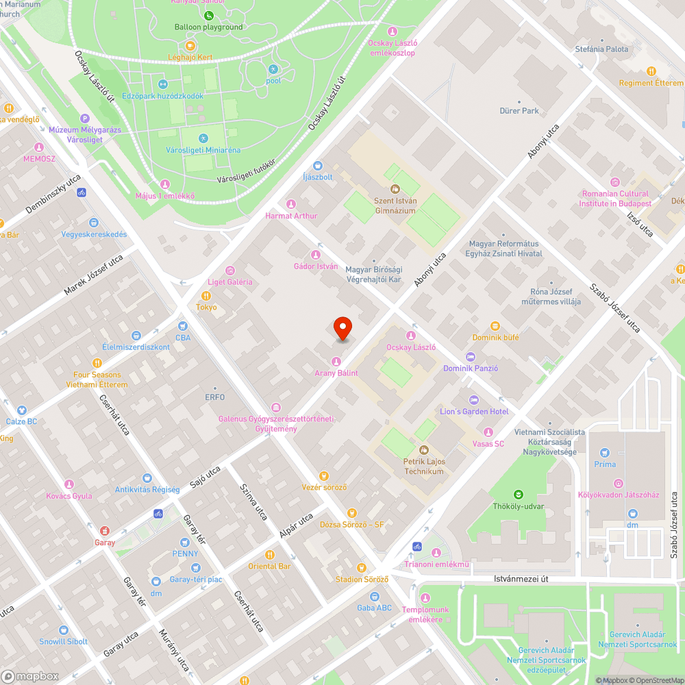 Üres fahely bejelentés helye