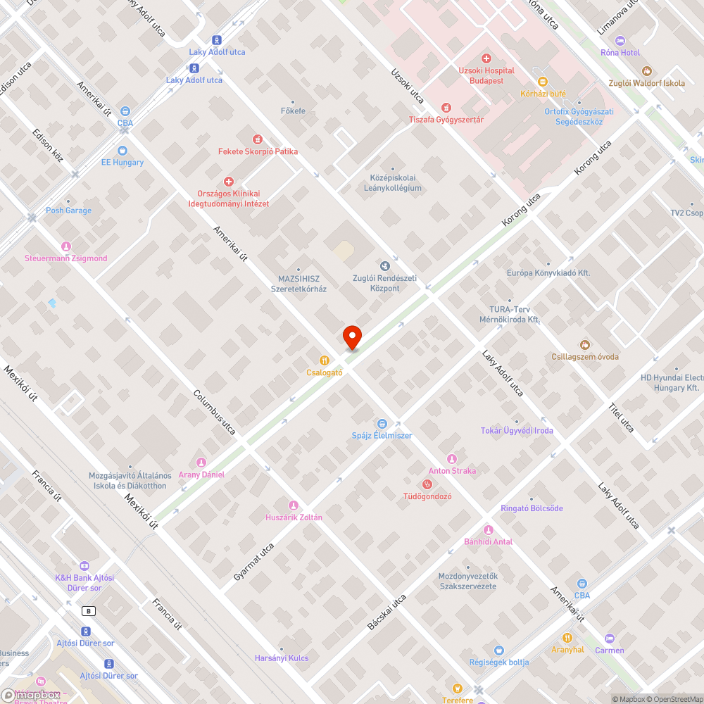 Kiszáradt fa bejelentés helye