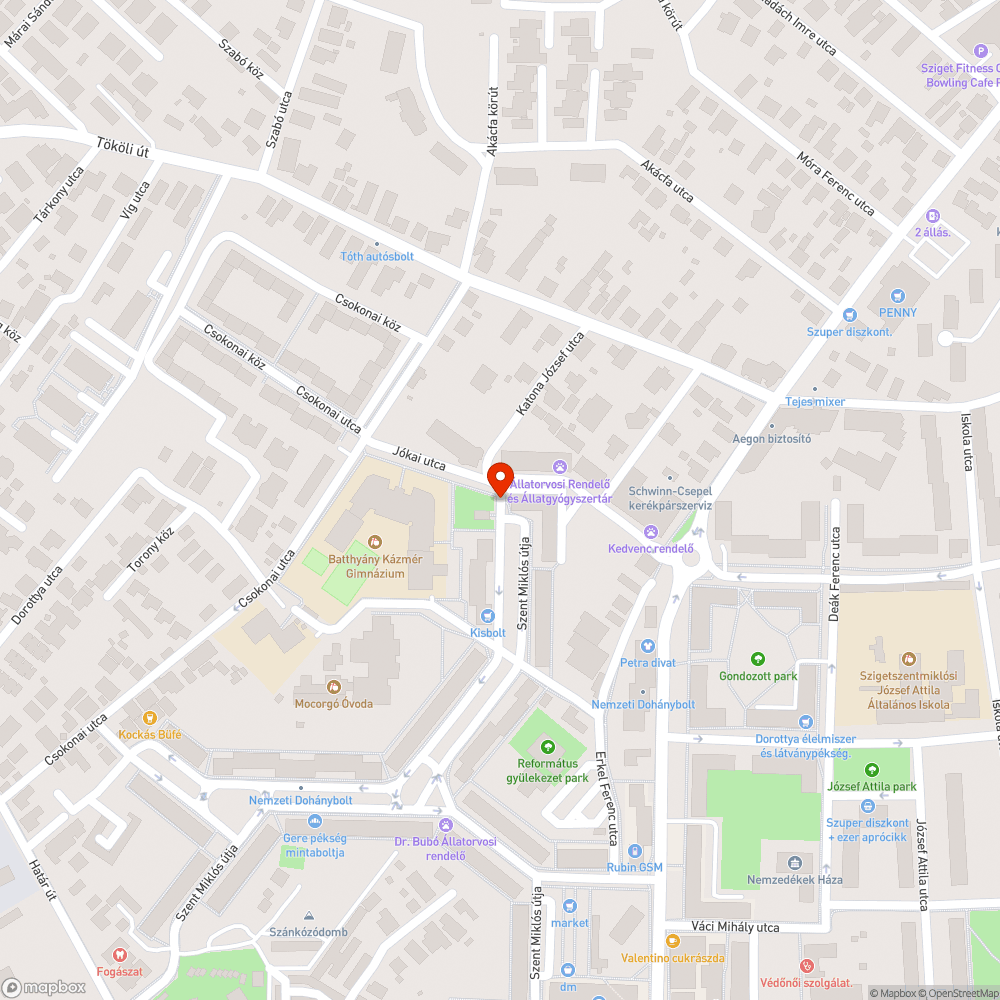 Kátyú bejelentés helye